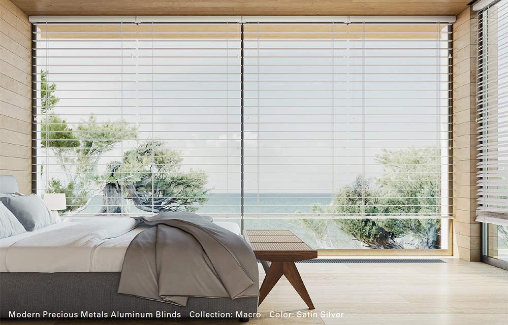 Modern Precious Metals Aluminum Blinds Room Scene